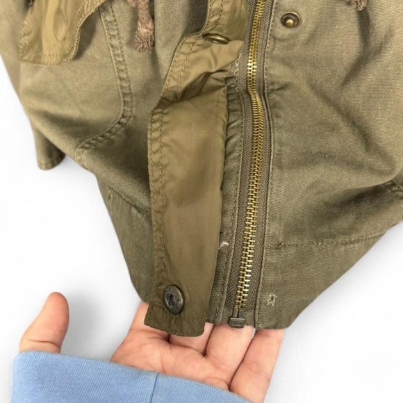 American Rag Cie Army Green Utility Jacket Fall Winter Boho Streetwear Size S - Picture 3 of 6